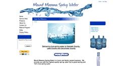 Desktop Screenshot of mtmazamaspringwater.com