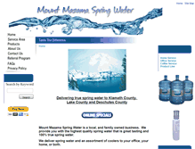 Tablet Screenshot of mtmazamaspringwater.com